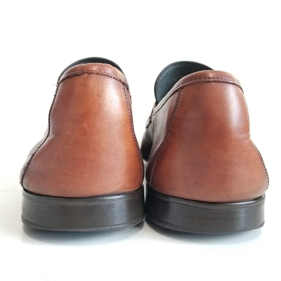 Magnanni Ramiro Brown Leather Penny Loafers Dress Shoes Men's Slip On - Picture 4 of 13